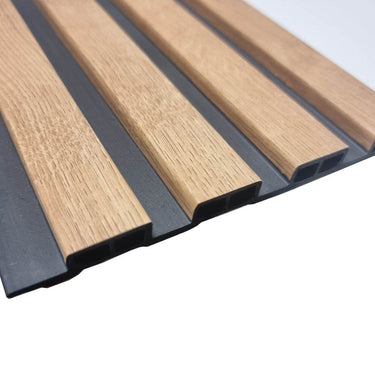 Luxurious WPC Wood Effect Slatted Wall Panels – Stylish & Durable Wall Covering, Easy Installation - UK Luxury Furniture